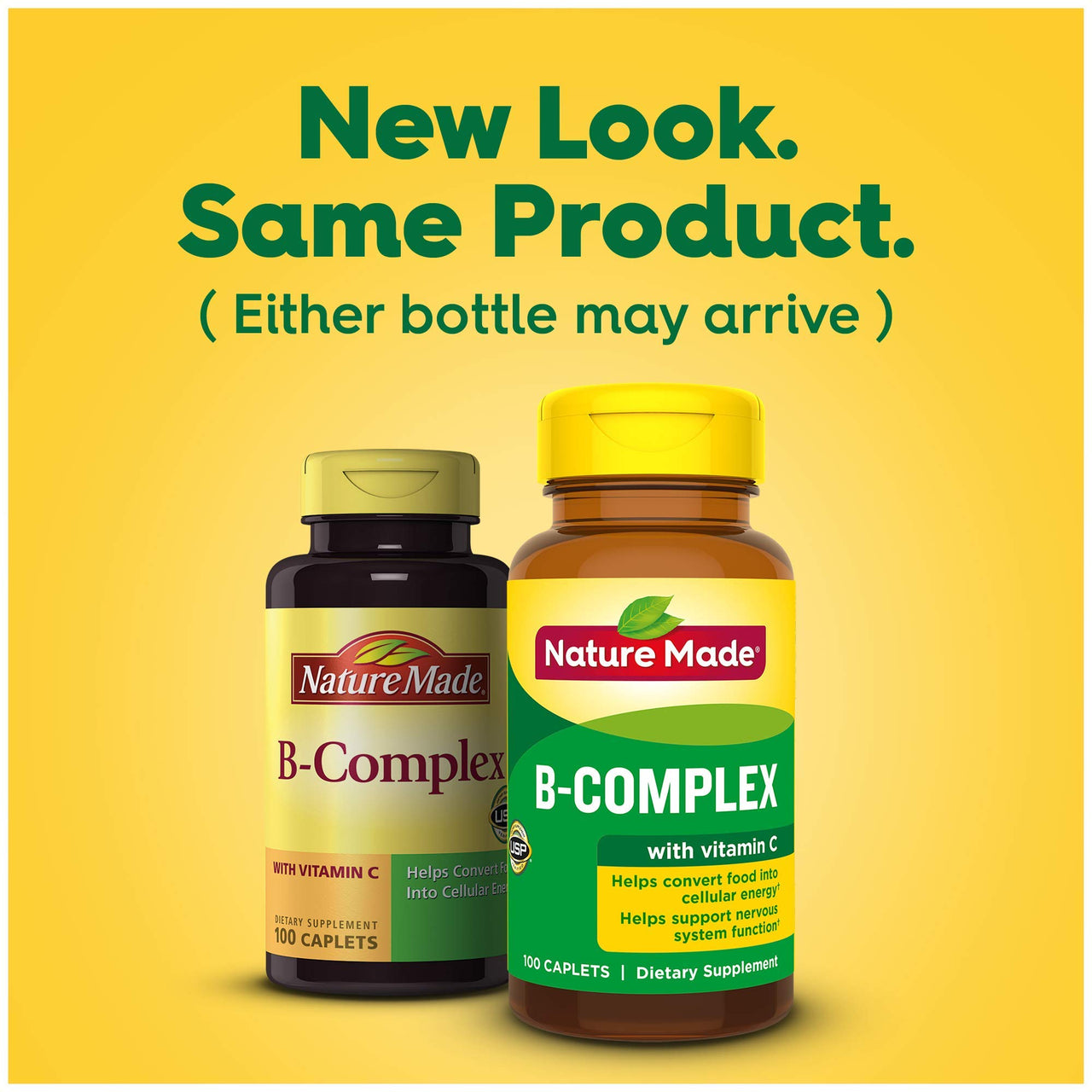 Nature Made B-Complex with Vitamin C Caplets, 100 Count (Pack of 3)