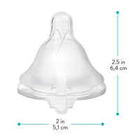 Thumbnail for Evenflo Feeding Balance + Wide Neck BPA-Free Silicone Medium Flow Baby Bottle Nipple - 3 Months+, 6ct