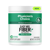 Thumbnail for Physician's CHOICE Easy Mix Fiber for Digestive Health & Regularity - No Grit, Sugar Free, & Tasteless - Daily Prebiotic Soluble Fiber Powder Supplement for Women and Men - Unflavored - 7.1oz