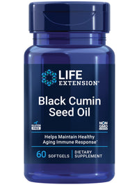 Thumbnail for Life Extension Black Cumin Seed Oil, Black Cumin, Immune Health Support, Whole-Body Health, Healthy Aging, Gluten Free, Non-GMO, 60 softgels