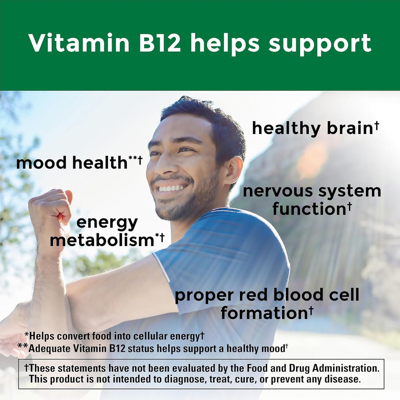 Nature Made B-12 1000 mcg Micro-Lozenges Cherry Flavor 50 ea (Pack of 2)