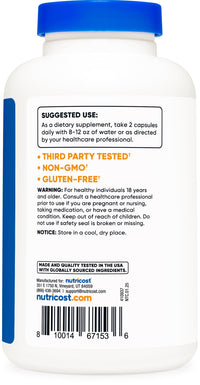Thumbnail for Nutricost Vitamin C with Zinc Capsules, 120 Servings - 1000mg, 45mg Zinc, Non-GMO, Gluten Free Vitamin C Supplement