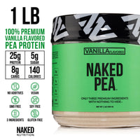 Thumbnail for NAKED Vanilla Pea Protein Isolate 1LB Pure Micronized Creatine Monohydrate 1,000g (200 Servings) – Vegan; Bulk; Non-GMO; Gluten Free; Soy Free