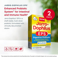 Thumbnail for Jarrow Formulas Jarro-Dophilus EPS - 5 Billion Organisms Per Serving - 120 Enteric Coated Veggie Caps, Multi-Strain Probiotic - Intestinal & Immune Health, 120 Count (Pack of 2)