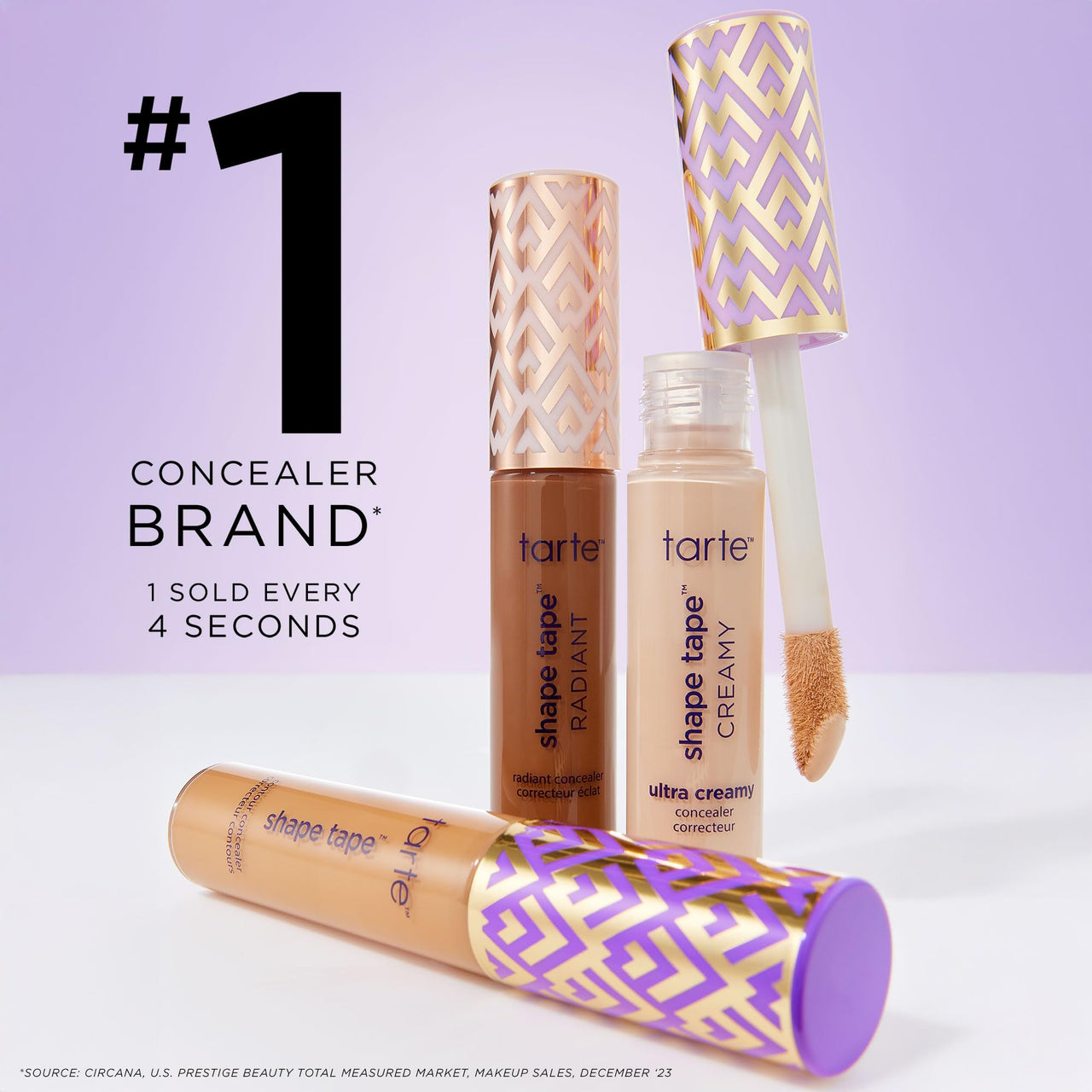tarte shape tape concealer – Full-Coverage Creaseless Soft Matte Finish, Brightening Under-Eye & Face Makeup, 16hr Longwear, Vegan & Cruelty-Free, full size, 35H medium honey
