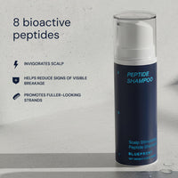 Thumbnail for Blueprint Bryan Johnson Peptide Shampoo – 8-Peptide Scalp Treatment with VEGF, Caffeine, Menthol & Arginine – Fragrance-Free & Gentle Formula for Fuller-Looking, Stronger Hair (3.5oz)