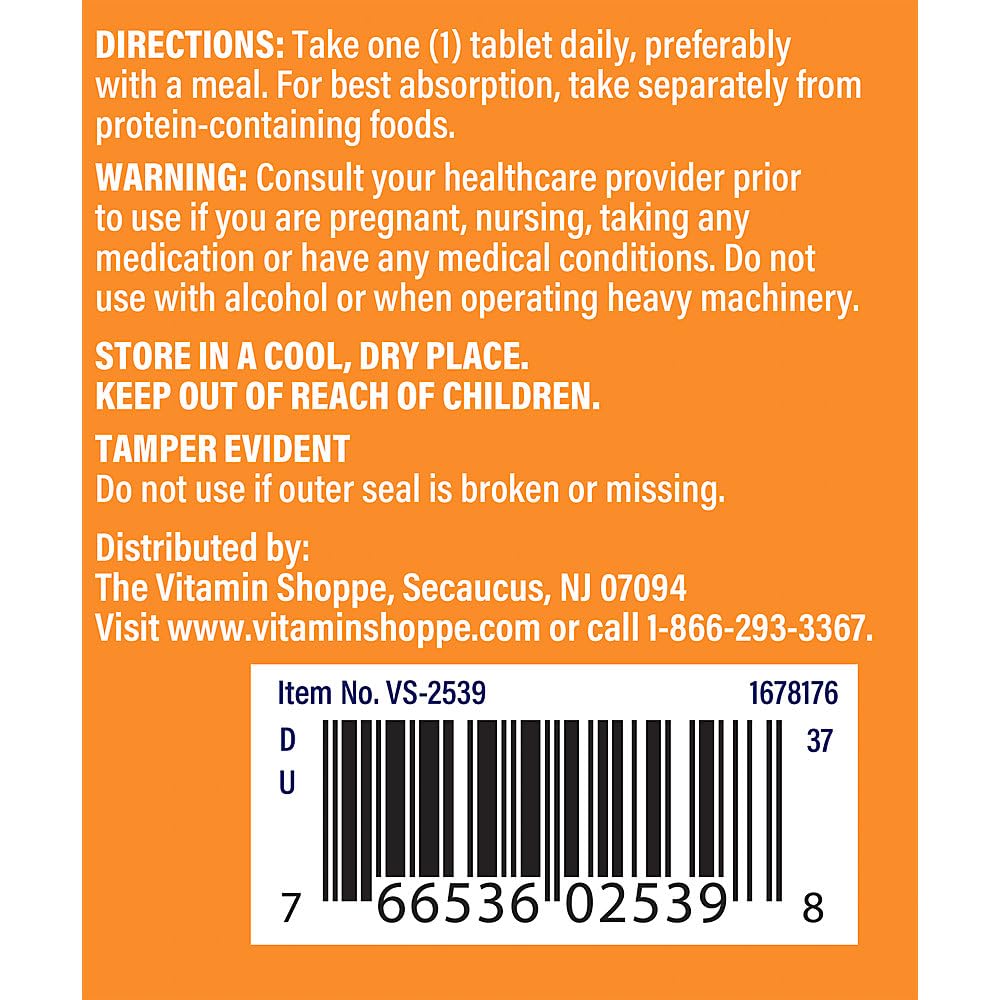 The Vitamin Shoppe L-Tryptophan 1,000MG, Supports Relaxation, Positive Mood (60 Tablets)