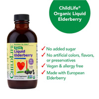 Thumbnail for CHILDLIFE Essentials Organic Elderberry Syrup for Kids - Liquid Elderberry for Toddlers, Elderberry Extract Drops, Tincture for Babies, Toddlers, Children - 4 Fl Oz