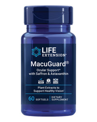 Thumbnail for Life Extension MacuGuard Ocular Support with Saffron & Astaxanthin – Eye Health Supplement for Healthy Vision – with lutein, zeaxanthin, meso-zeaxanthin – Gluten-free, Non-GMO – 60 softgels