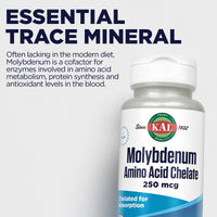 Thumbnail for Kal 250 Mcg Molybdenum Chelated Tablets, 100 Count