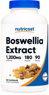 Thumbnail for Nutricost Boswellia Extract 180 Capsules for 90 Servings Per Bottle - Gluten Free and GMO Free, Vegan