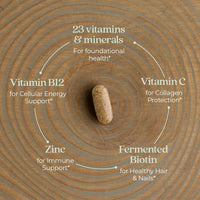 Thumbnail for New Chapter Women’s Multivitamin, Iron, B6, B12, Biotin for Hair Growth, D3, VIT C, Zinc for Immune & Stress Support, Gentle on an Empty Stomach, One Daily, Non-GMO, Gluten-Free, 18+, 48 Tablets