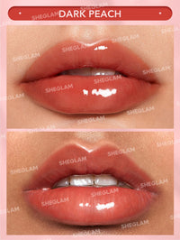 Thumbnail for SHEGLAM Glaze Daze Lip Gloss Shiny Tinted Lip Gloss High Gloss Finish Plumping Lip Care Nourishing Not Easy to Fade Liquid Lip Cosmetics-Dark Peach