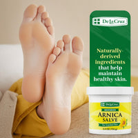 Thumbnail for De La Cruz Arnica Salve Foot Care Cream for Dry Cracked Heels & Feet, Skin Care, Hand Salve, 24 Hour Moisture Balm, JUMBO 5.5 OZ