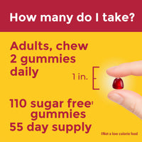 Thumbnail for Nature Made Zero Sugar Energy Vitamin B12 Gummies 1000 mcg per Serving, B12 Vitamin, Energy Metabolism Support, Aspartame Free, 110 Sugar Free Gummies, 55 Day Supply