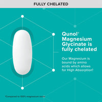 Thumbnail for Qunol Magnesium Glycinate 300mg, 100% Glycinate Chelated Magnesium Supplement, 90ct Tablets