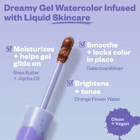 Thumbnail for Kosas 10-Second Eye Gel Watercolor Eyeshadow: Moisturizing and Brightening Shimmer Eyeshadow - Fiery
