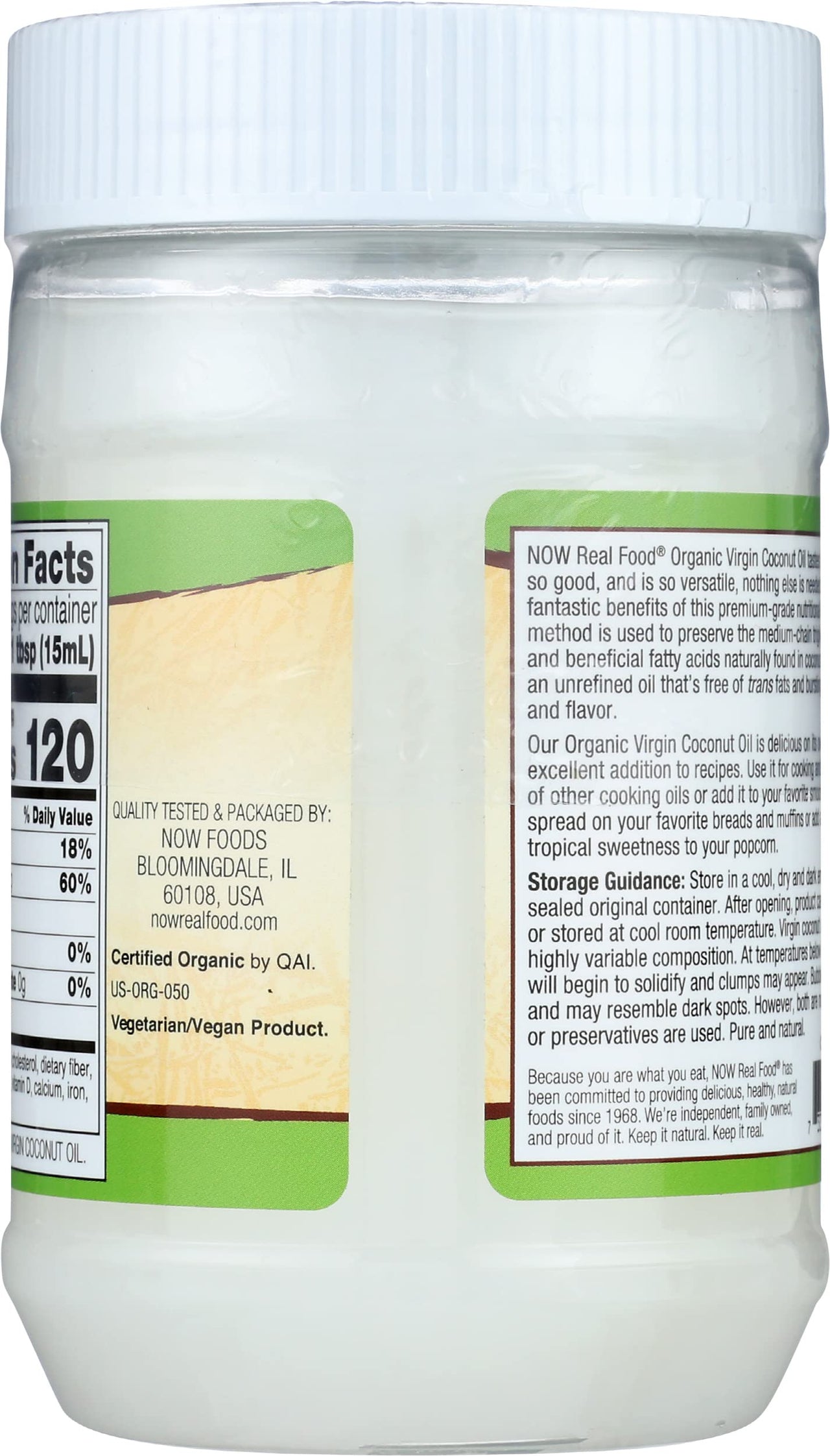 NOW Foods Organic Virgin Coconut Oil, 12 oz
