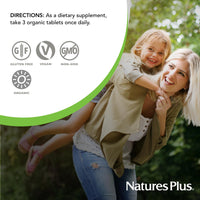 Thumbnail for NaturesPlus Source of Life Garden Women’s Multivitamin - 90 Tablets - Supports Energy & Healthy Immune System - USDA Certified Organic, Non-GMO, Vegan, Gluten Free - 30 Servings
