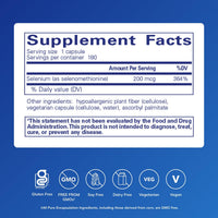 Thumbnail for Pure Encapsulations Selenium - 200 mcg - for Healthy Cellular Function, Immune System & Antioxidant Defenses* - Mineral Supplement - Vegan & Gluten Free - 180 Capsules