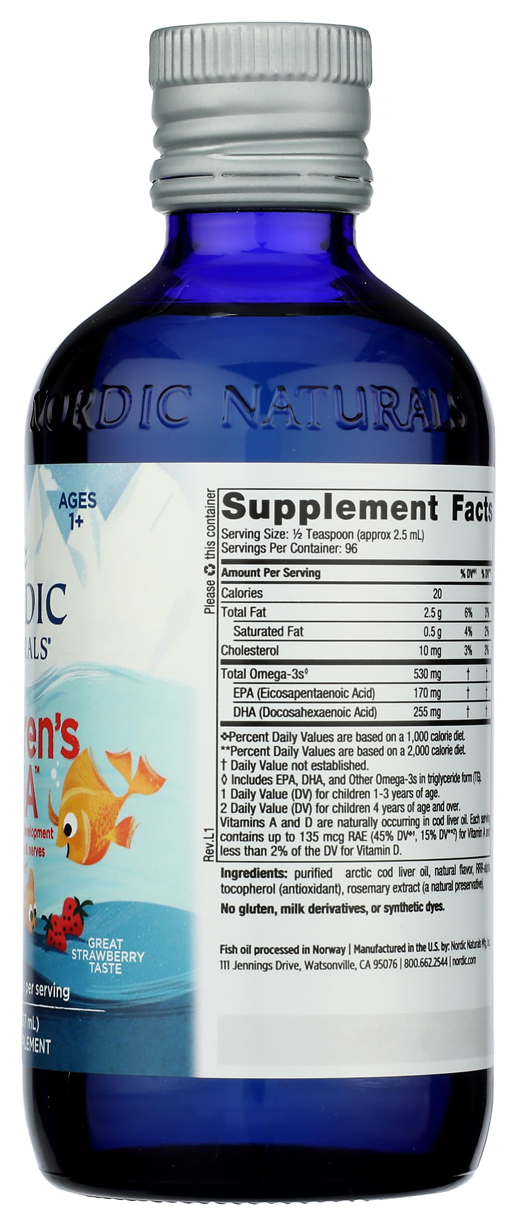 Nordic Naturals CLO, Childs DHA, 8-Ounce, 0.88 Bottle