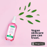 Thumbnail for De La Cruz Rose Water and Glycerin Spray for Face - Rosewater Facial Toner and Moisturizer Mist for Skin and Hair 8 fl oz (236 mL)