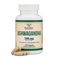 Thumbnail for Ashwagandha Capsules, 120 Count (500mg Extract 20:1 Potency) Adaptogen Stress Relief by Double Wood