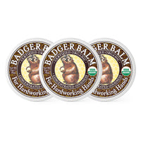 Thumbnail for Badger Healing Balm, Hard Working Hands Cream, Organic Hand Cream for Dry Cracked Hands, Long Lasting Hand Moisturizer/Dry Hands Treatment, .75 oz Tin, 3-Pack