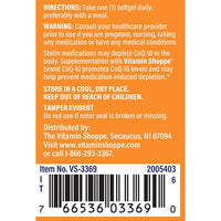 Thumbnail for The Vitamin Shoppe CoQ-10 400mg - Beneficial for Those Taking Statins – Supports Heart & Cellular Health and Healthy Energy Production, Essential Antioxidant – Once Daily (30 Softgels)