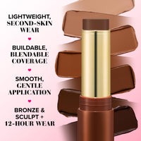 Thumbnail for Too Faced Chocolate Soleil Melting Bronzing & Sculpting Stick | Cream, Lightweight, Vegan + Cruelty Free, Milk Chocolate