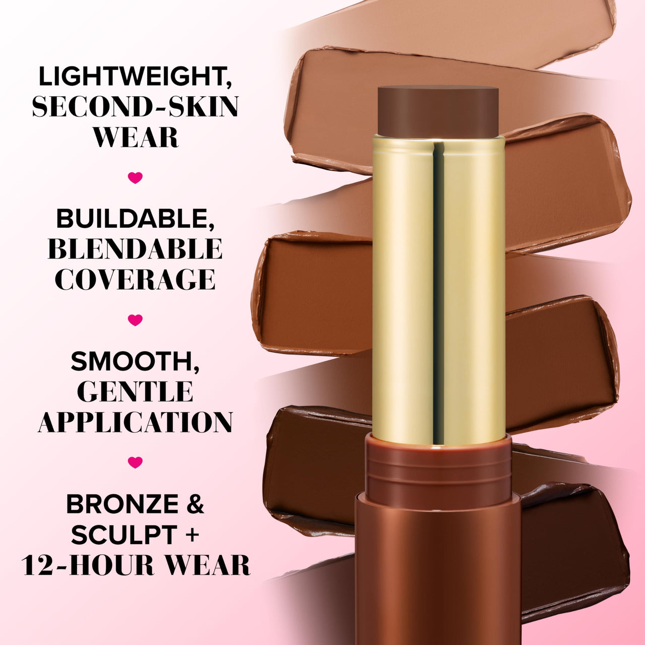 Too Faced Chocolate Soleil Melting Bronzing & Sculpting Stick | Multi-Use, Contour + Cream Bronzer Stick | Lightweight, Satin-Finish with Buildable Coverage, 0.28 Ounce, Milk Chocolate