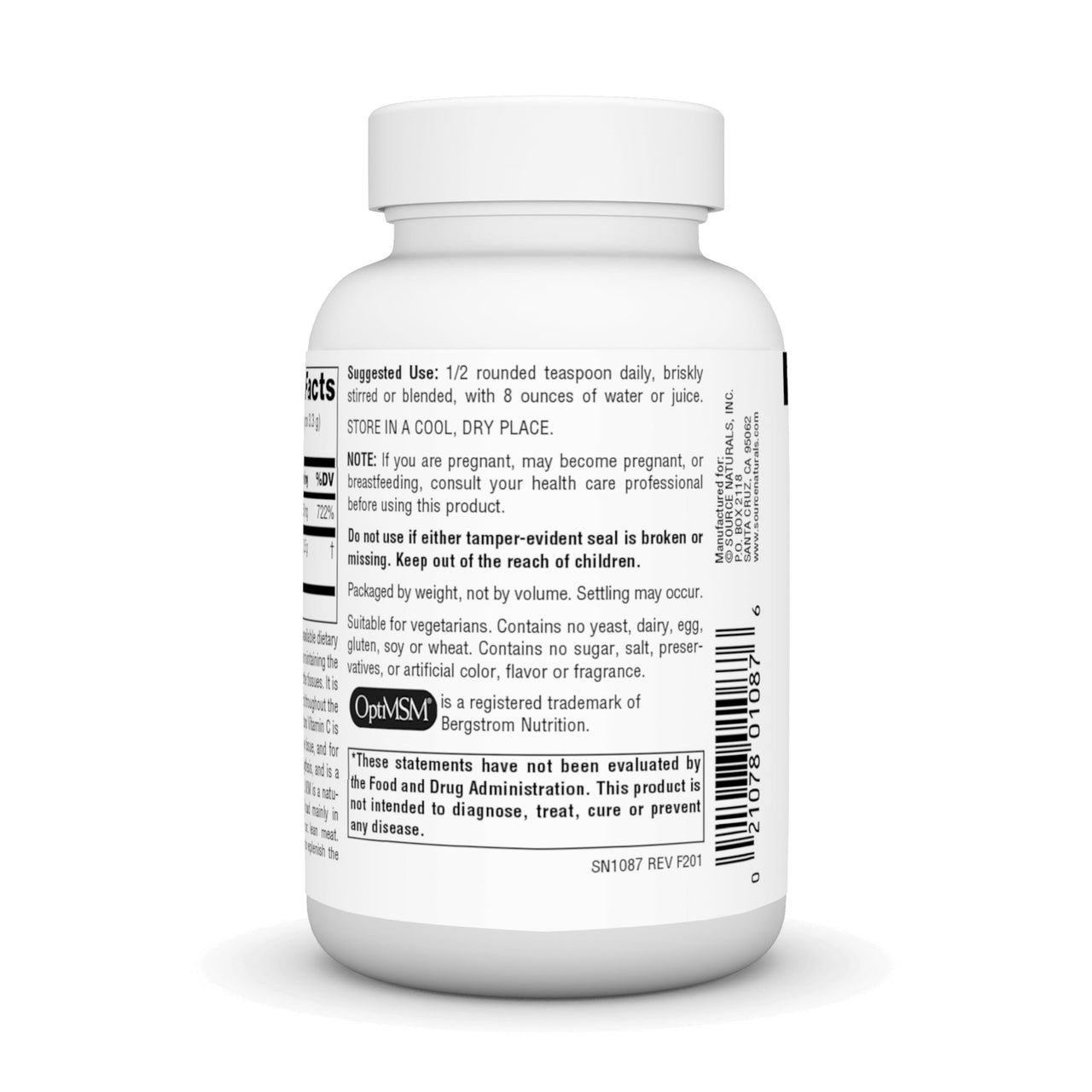 Source Naturals MSM (Methylsulfonylmethane) with Vitamin C - Powder, 4 Ounce