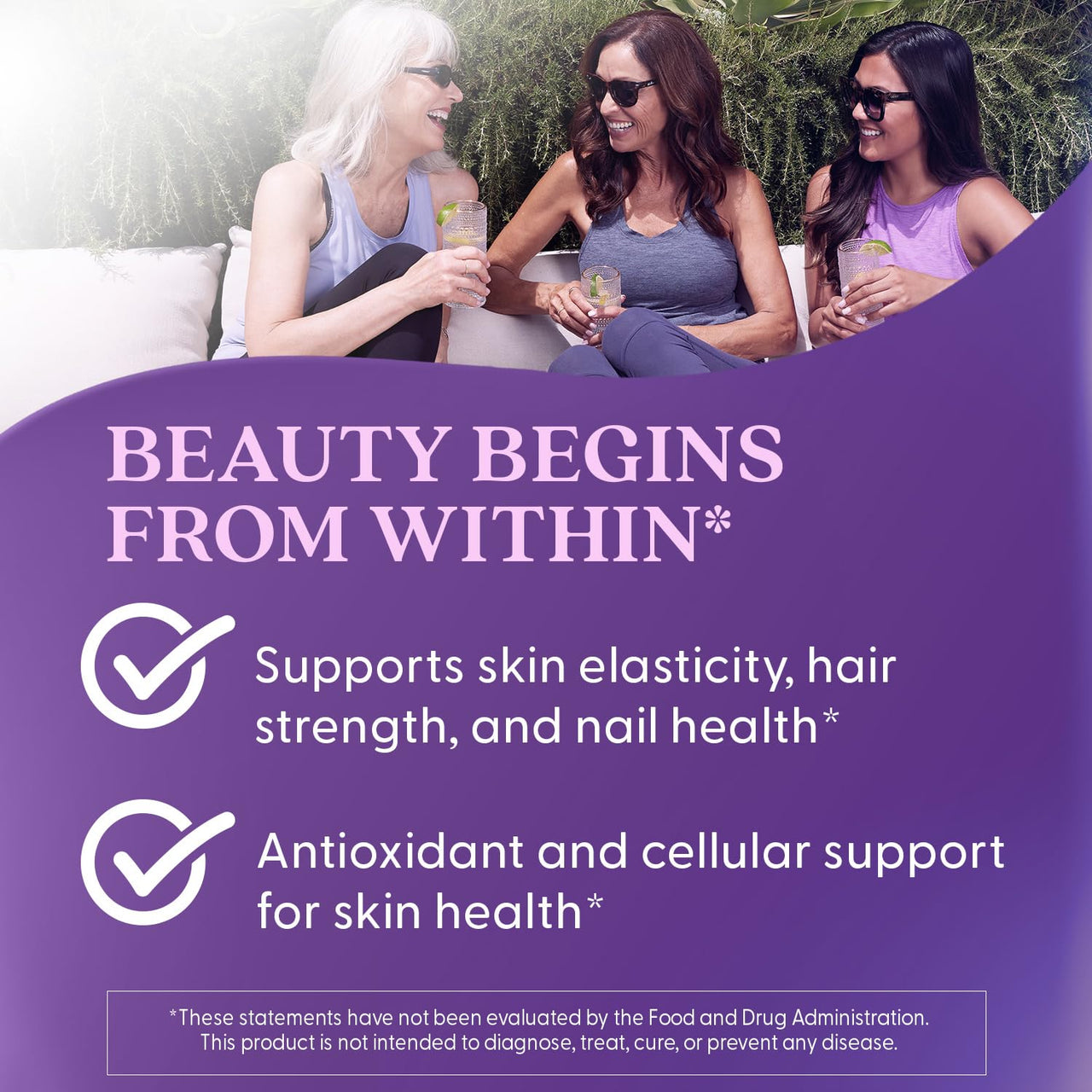 Doctors Best Womens Hair, Skin & Nails with OptiMSM + KeraGLO, Comprehensive Beauty Support, Non-GMO, Gluten Free 60 Veggie Caps
