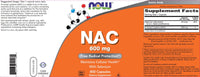 Thumbnail for Now NAC 600 mg, 400 Capsules, N-Acetyl Cysteine with Selenium