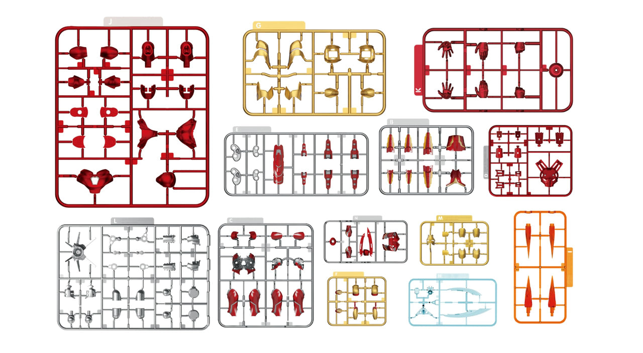 BLOKEES - Champion Class Marvel Infinity Saga - Iron Man - 149-Piece Articulated Model Kit - Assembly Required - No Tools - No Cutting - No Glue - No Paint - Age 14+