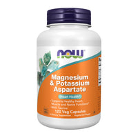 Thumbnail for NOW Foods Supplements, Magnesium & Potassium Aspartate with Taurine, Heart Health*, 120 Veg Capsules