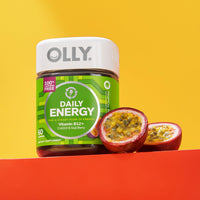 Thumbnail for OLLY Daily Energy Gummy, Caffeine Free, Vitamin B12, CoQ10, Goji Berry, Adult Chewable Supplement, Tropical Flavor - 60 Count
