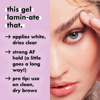 Thumbnail for e.l.f. Brow Laminating Gel, Strong-Hold, Clear-Drying & Water-Resistant Brow Gel Creates Laminated Brows, Comb & Sculpt Brows, Vegan & Cruelty-free