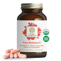 Thumbnail for PURE SYNERGY Pure Radiance C | Organic Vitamin C Capsules | 100% Natural, Whole Food, Non-GMO Supplement with Organic Camu Camu | for Immune and Collagen Support (90 Capsules)
