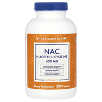 Thumbnail for The Vitamin Shoppe NAC NAcetylLCysteine Promotes Cellular Health, Immune Antioxidant Support 600 MG (200 Capsules)