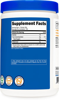 Thumbnail for Nutricost D-Mannose Powder 250 Grams - Non-GMO and Gluten Free