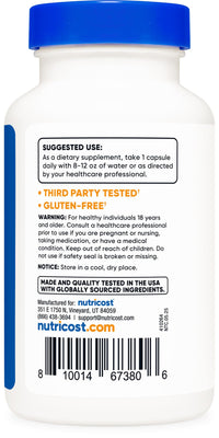 Thumbnail for Nutricost Calcium D-Glucarate 500mg, 120 Capsules - Gluten Free, Non-GMO, Vegetarian Friendly