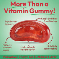 Thumbnail for Human Beanz Vitamin D3 Jelly Bean Gummies for Adults, Immunity Support, 2000 IU Vitamin D, Nutritional Vegetarian Supplements, 120 Strawberry Blast Jelly Beans, Kosher