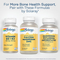 Thumbnail for SOLARAY Calcium Magnesium Zinc Supplement - with Calcium 1000mg, Magnesium 500mg - Bone Health, Muscle Function, Heart Health and Immune Support - Vegan, 60 Day Guarantee, 62 Servings, 250 VegCaps