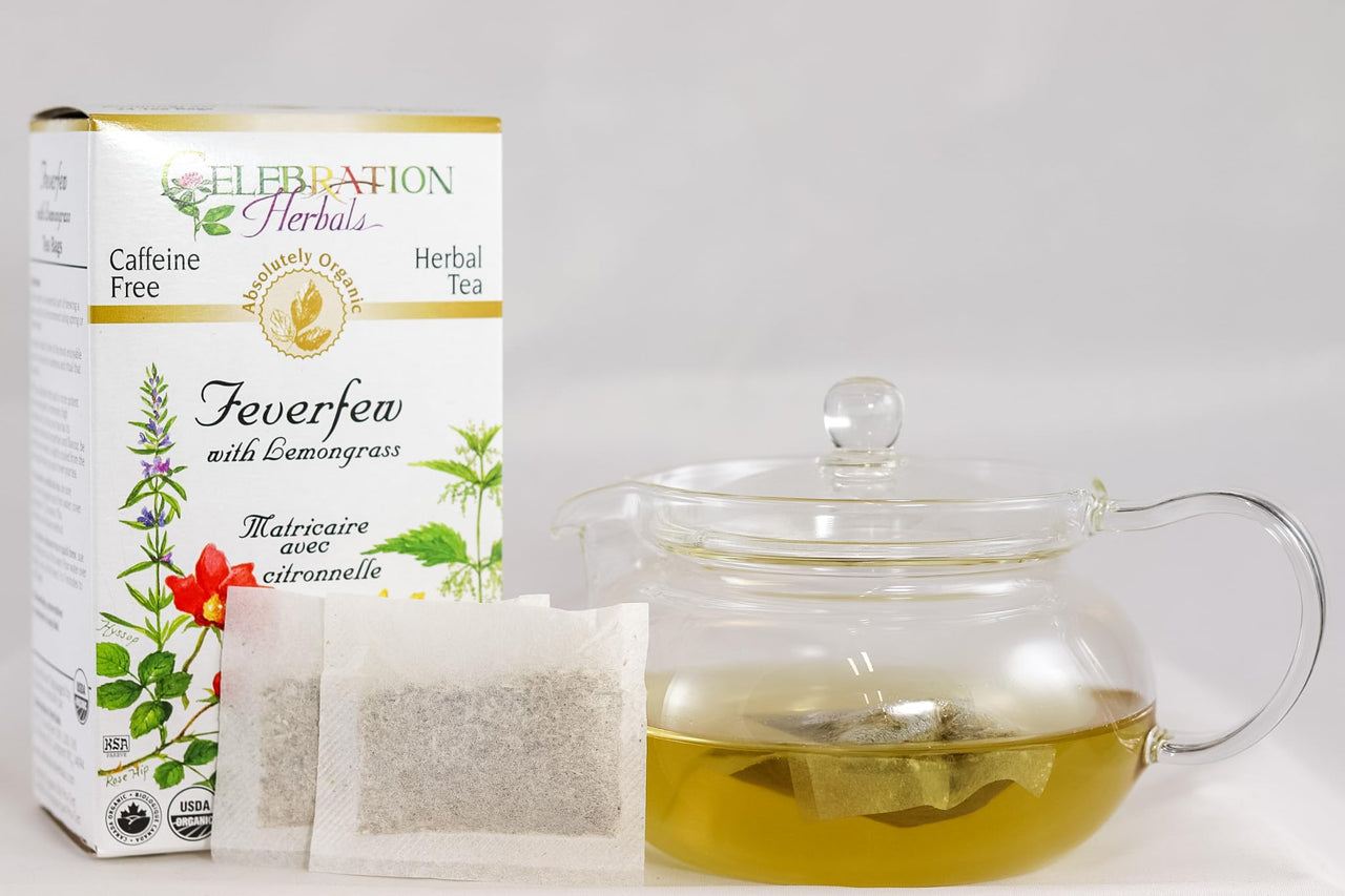 Celebration Herbals Feverfew Lemongrass Tea Organic 24 TB