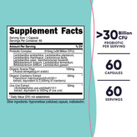 Thumbnail for Nutricost Probiotic for Women 30 Billion CFU, 60 Capsules - Complex with Acacia Fiber, Uva Ursi & Cranberry Extract, Non-GMO & Gluten Free