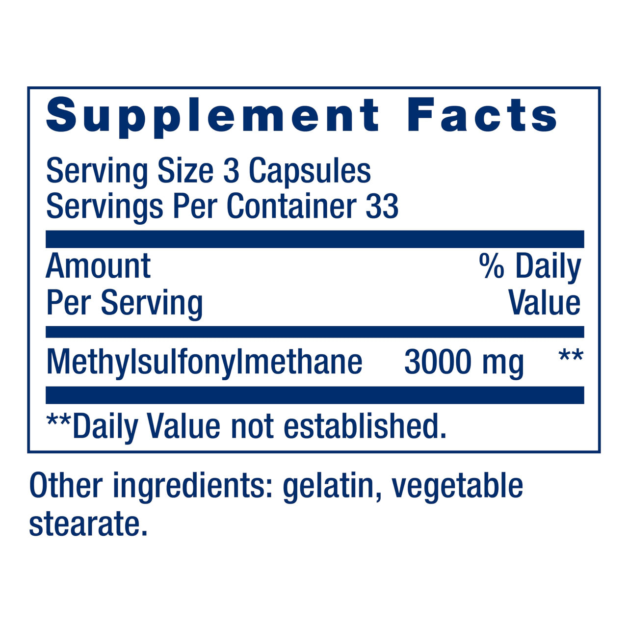 Life Extension MSM, 1000 mg, methylsulfonylmethane, Supports Healthy Joints, antioxidant Support, Gluten-Free, Non-GMO, 100 Capsules