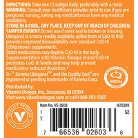 Thumbnail for The Vitamin Shoppe Ubiquinol CoQ-10 50mg Beneficial for Those (60Softgels)