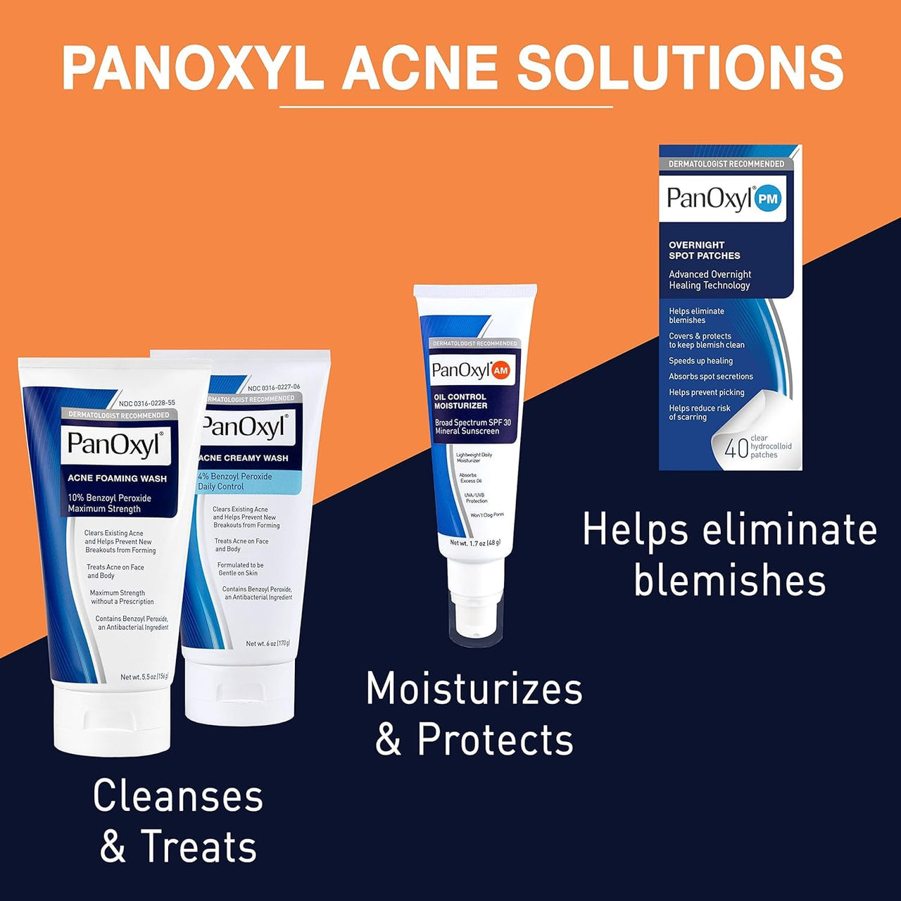 PanOxyl 4 Acne Creamy Wash, 4% Benzoyl Peroxide 6 oz (Pack of 4)