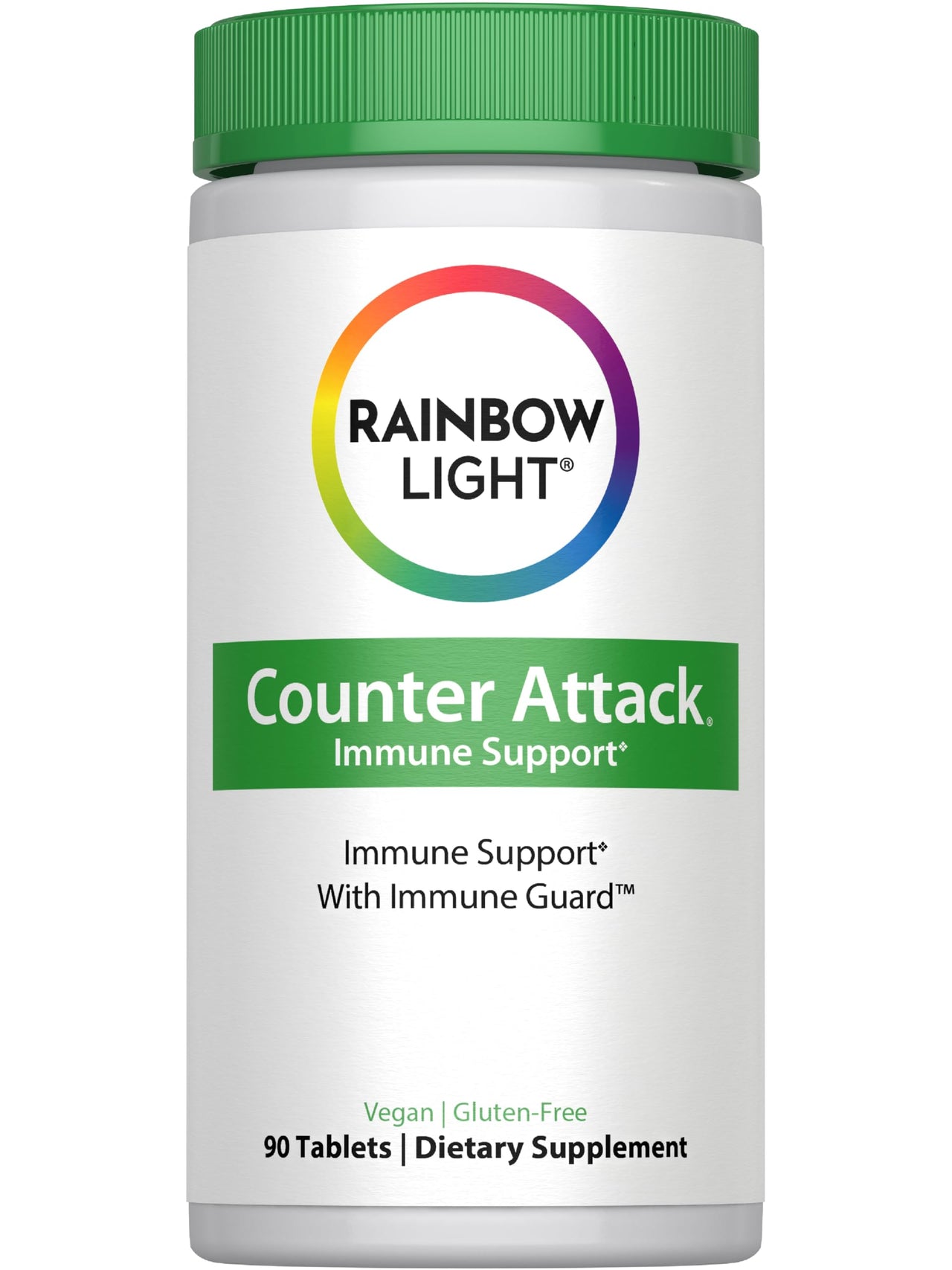 Rainbow Light Counter Attack Immune Support Booster Supplement for Adults | 90 Tablets | with Vitamin C, Zinc, Immune Guard & More